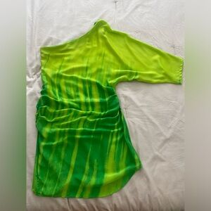 Ramona La Rue lime green cocktail dress